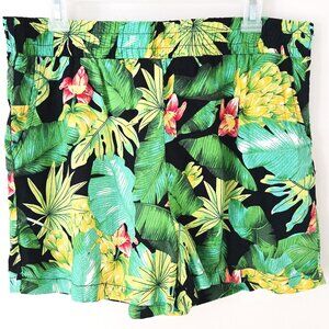 Nicole Miller Linen Blend Shorts, Size Large